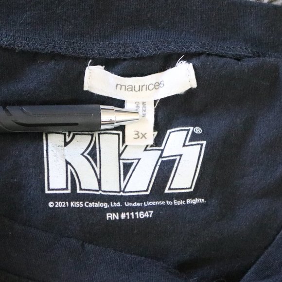 KISS Shirt Adult 3XL Black Cropped T-Shirt Rock Band Tee - Picture 6 of 6